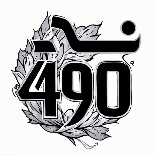 the word תמים with the number 490 in it tattoo design idea