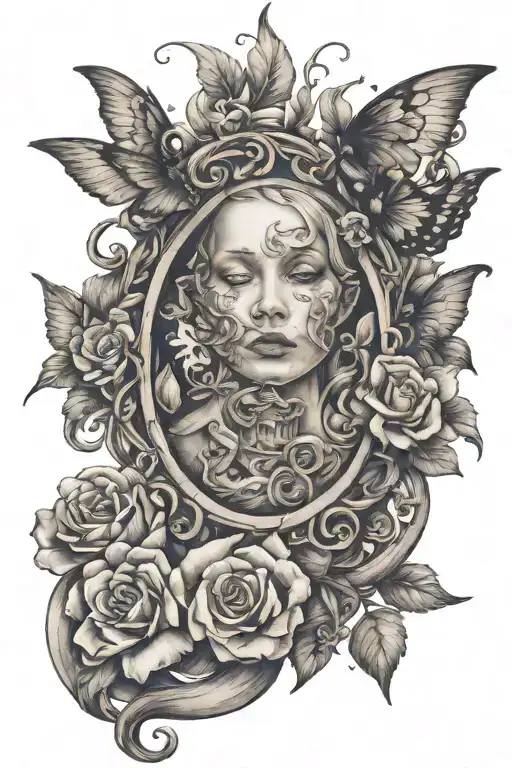 deep meaning beauty of life intertwined tattoo design idea