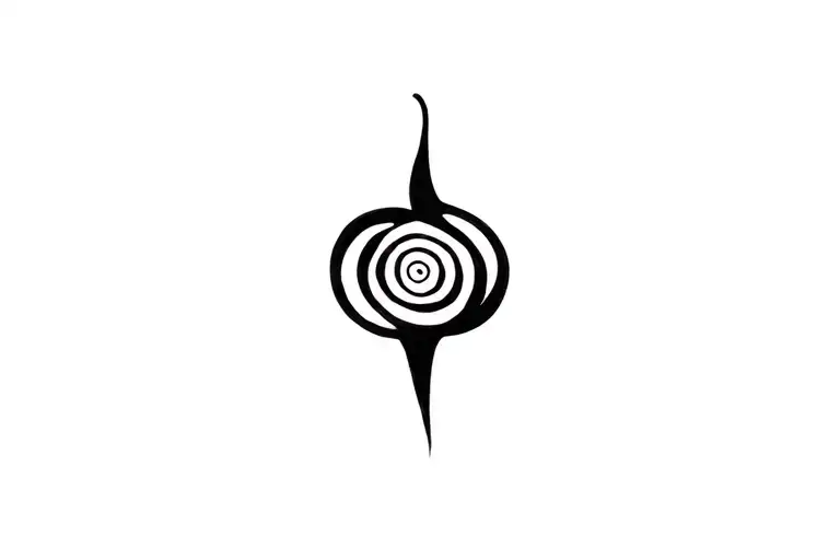 Spiral tattoo with tribal totem tattoo design idea