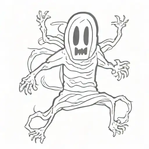 halloween ghost tattoo design idea