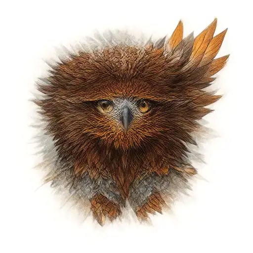 hawk and third eye tattoo design idea