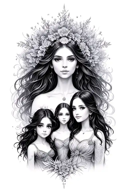 Spiritual connection and bond between me and my three siblings which are two sisters and my twin brother tattoo design idea