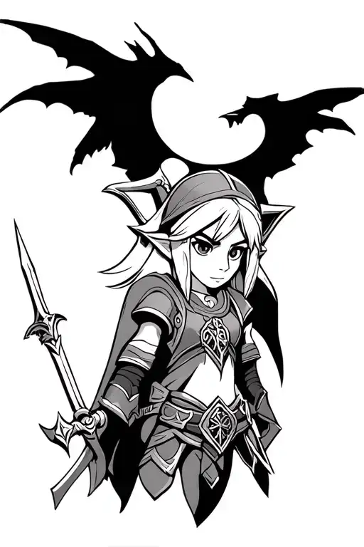 The legend of zelda twilight princess tattoo design idea