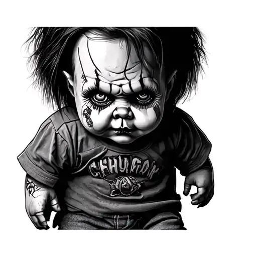 Chucky doll tattoo design idea
