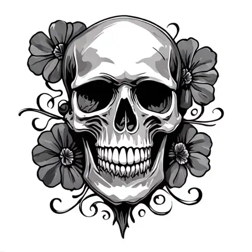 Irish Skull tattoo design idea