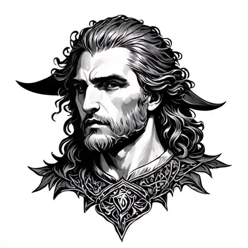 Ready Merlin tattoo design idea