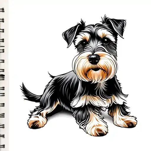 Miniature Schnauzer tattoo design idea