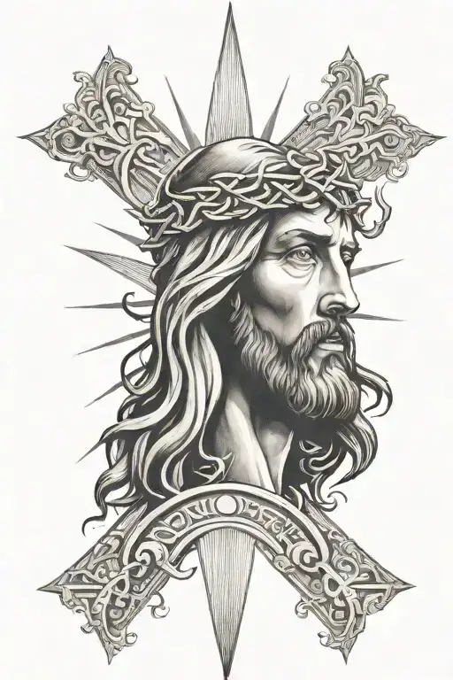 Jesus Christ, badass tattoo design idea