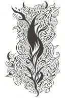 flame burns tattoo design idea
