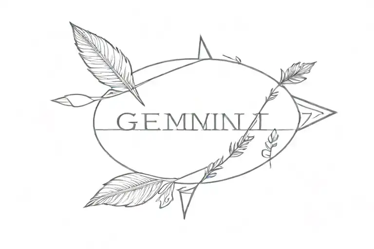 gemini arrow forever young   tattoo design idea
