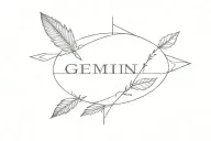 gemini arrow forever young   tattoo design idea