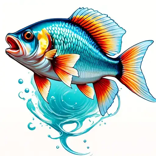 Pez Coi Fish tattoo design idea