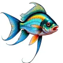 Pez Coi Fish tattoo design idea