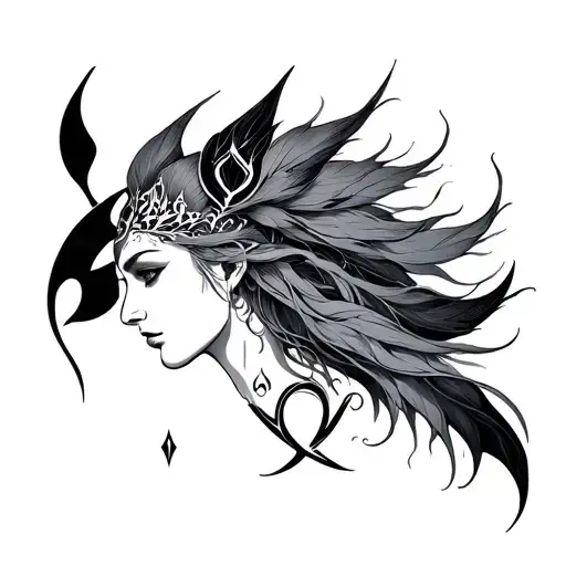 Freya Rune tattoo design idea