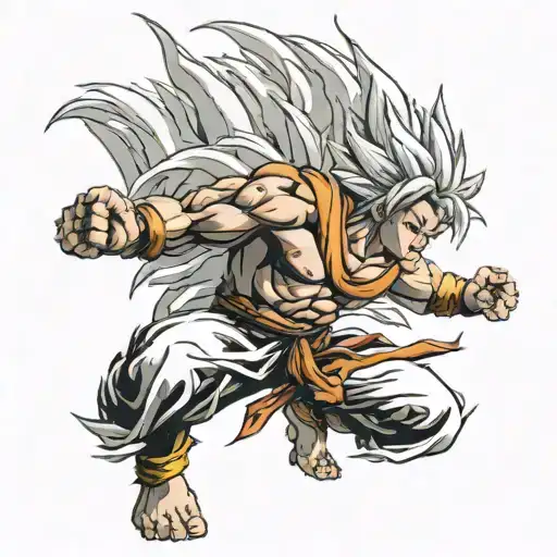 indian super saiyan tattoo design idea