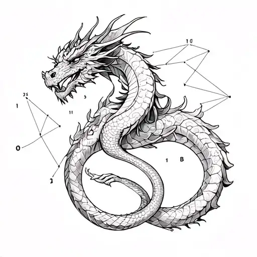 Ophiuchus constellation, serpent bearer, a dragon tattoo tattoo design idea