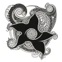 malenia from elden ring mixed with uzumaki spiral merging tattoo design idea