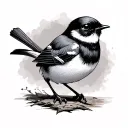 Willy Wagtail tattoo design idea