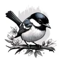 Willy Wagtail tattoo design idea