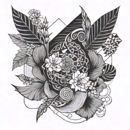 geometric japanese minimalist bulk tattoo design idea