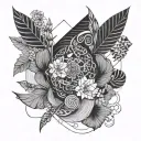 geometric japanese minimalist bulk tattoo design idea