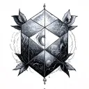 "Romane & Louison" Metatron Cube tattoo design idea