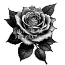 steven king the dark tower with a rose and the quote "Go then, there are other worlds than these." tattoo design idea