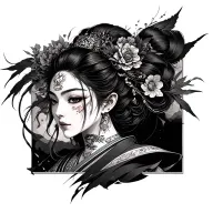 Tomoe gozen tattoo design idea