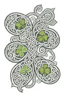 celtic knot 3 leaf clover tattoo design idea