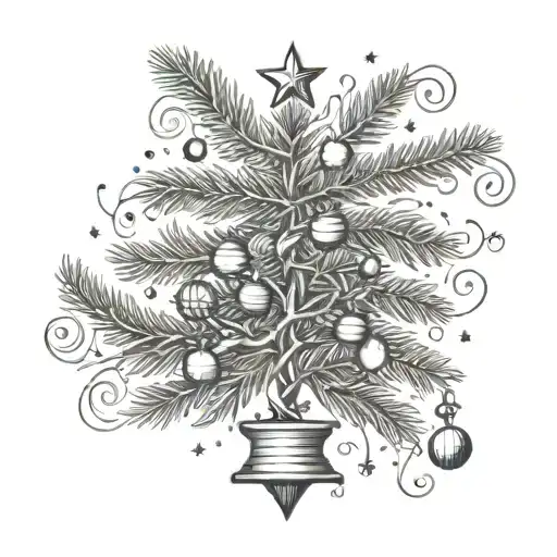 Jake and Mike and Matt want a small christmas tree with the intials JG and MH and MB as the ornaments need the intials  tattoo design idea