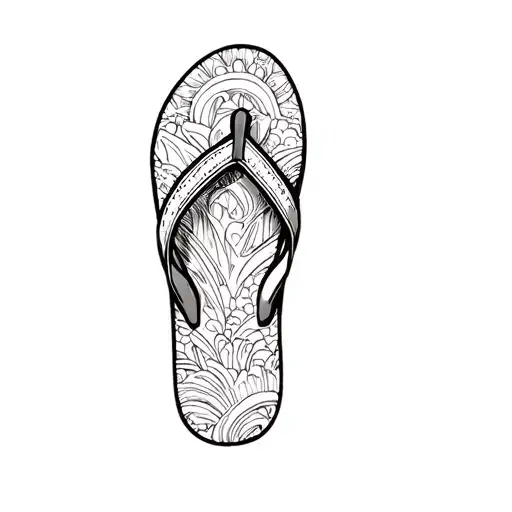 flip -flop tattoo design idea