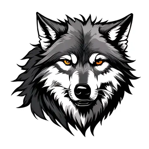 Viking Wolf tattoo design idea