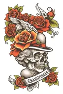 simple grandma memorial tattoo tattoo design idea