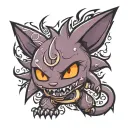 Gengar Umbreon tattoo design idea