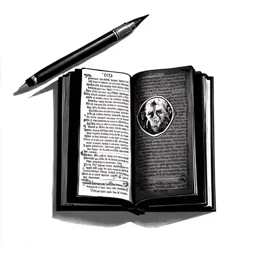 Open Bible tattoo design idea