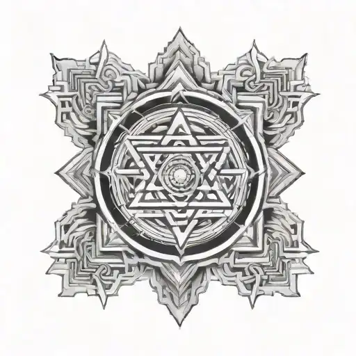Shri Yantra tattoo design idea