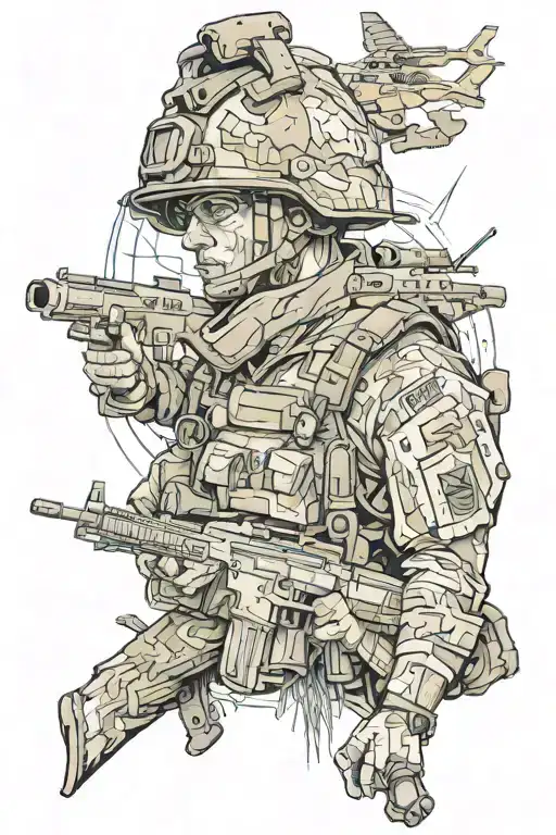 army ptsd tattoo design idea