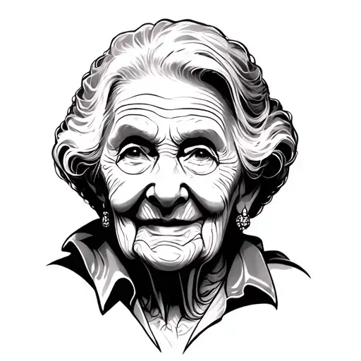 rip grandma tattoo design idea