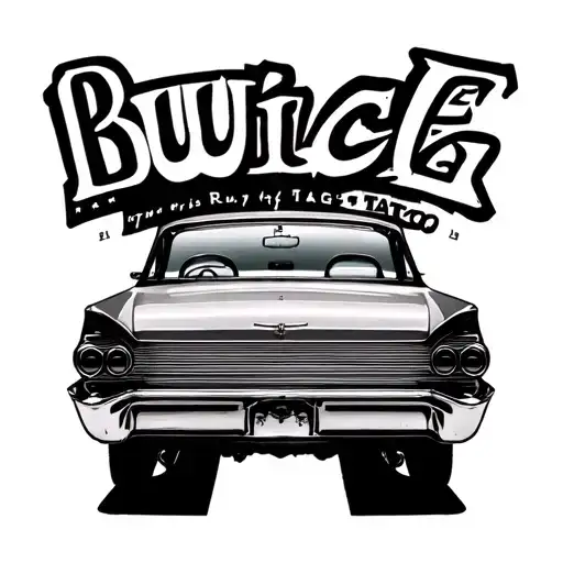 the back of a Buick Electra 225 1963 tattoo design idea