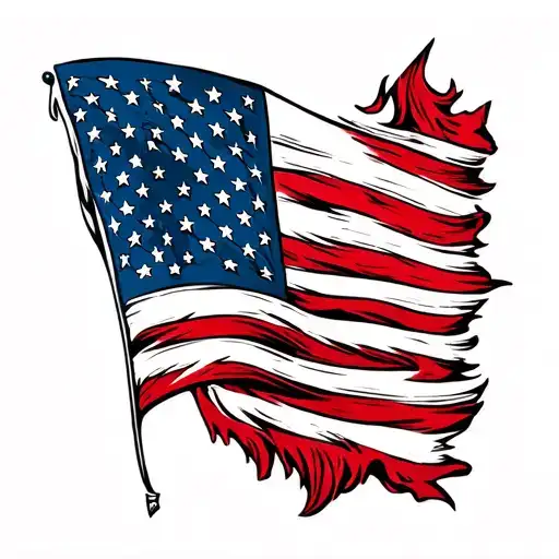 american flag tattoo design idea