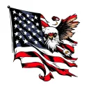 american flag tattoo design idea