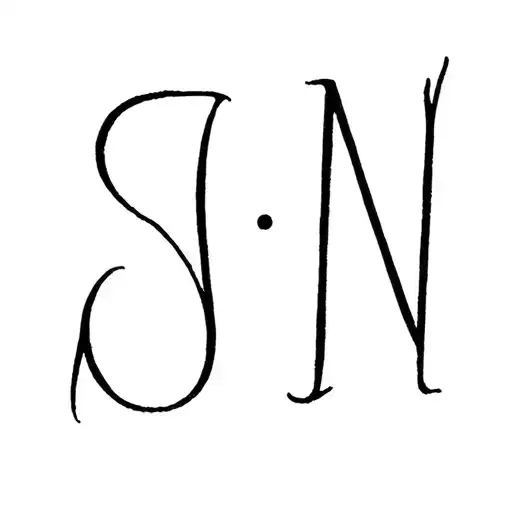 S J N letter together tattoo design idea