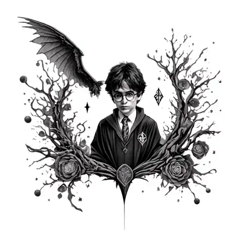 Small Harry Potter tattoo design idea