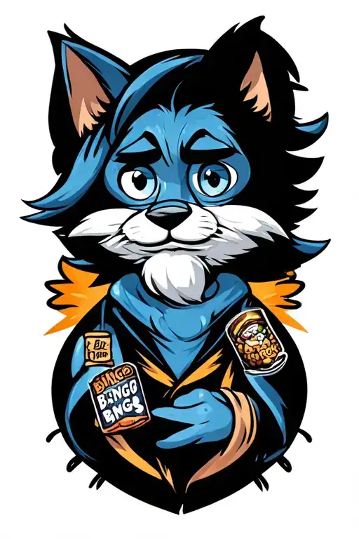 bluey's dad and bingo tattoo design idea