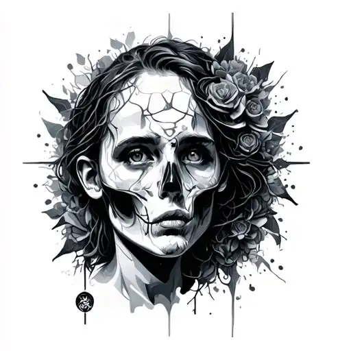 manic bipolar disorder related imagery tattoo design idea