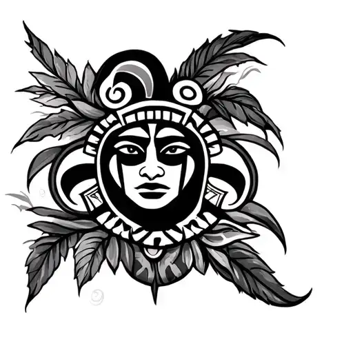 puerto rican taino flamboyan tattoo sleeve tattoo tattoo design idea