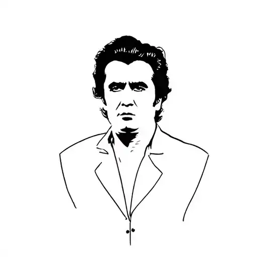 Johnny Cash tattoo design idea