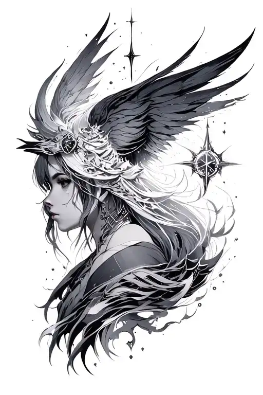 final fantasy 13 celestial themed tattoo tattoo design idea