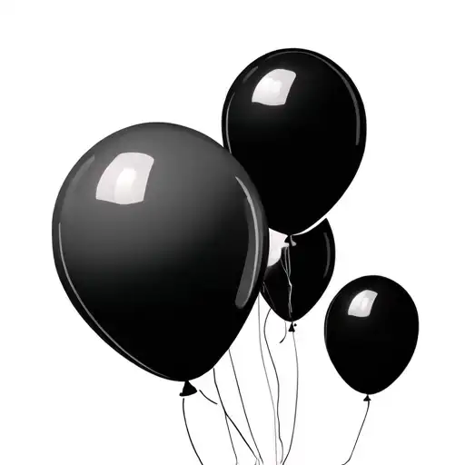 NF Black baloons tattoo design idea