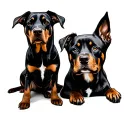 Ex wife name is Laura, and 2 dogs passed away, named Milo (cavalier) and Jaxon (rottweiler) tattoo design idea
